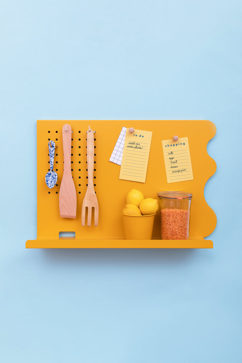 Memo Board Mustard Yellow (Landscape) Peg and Board